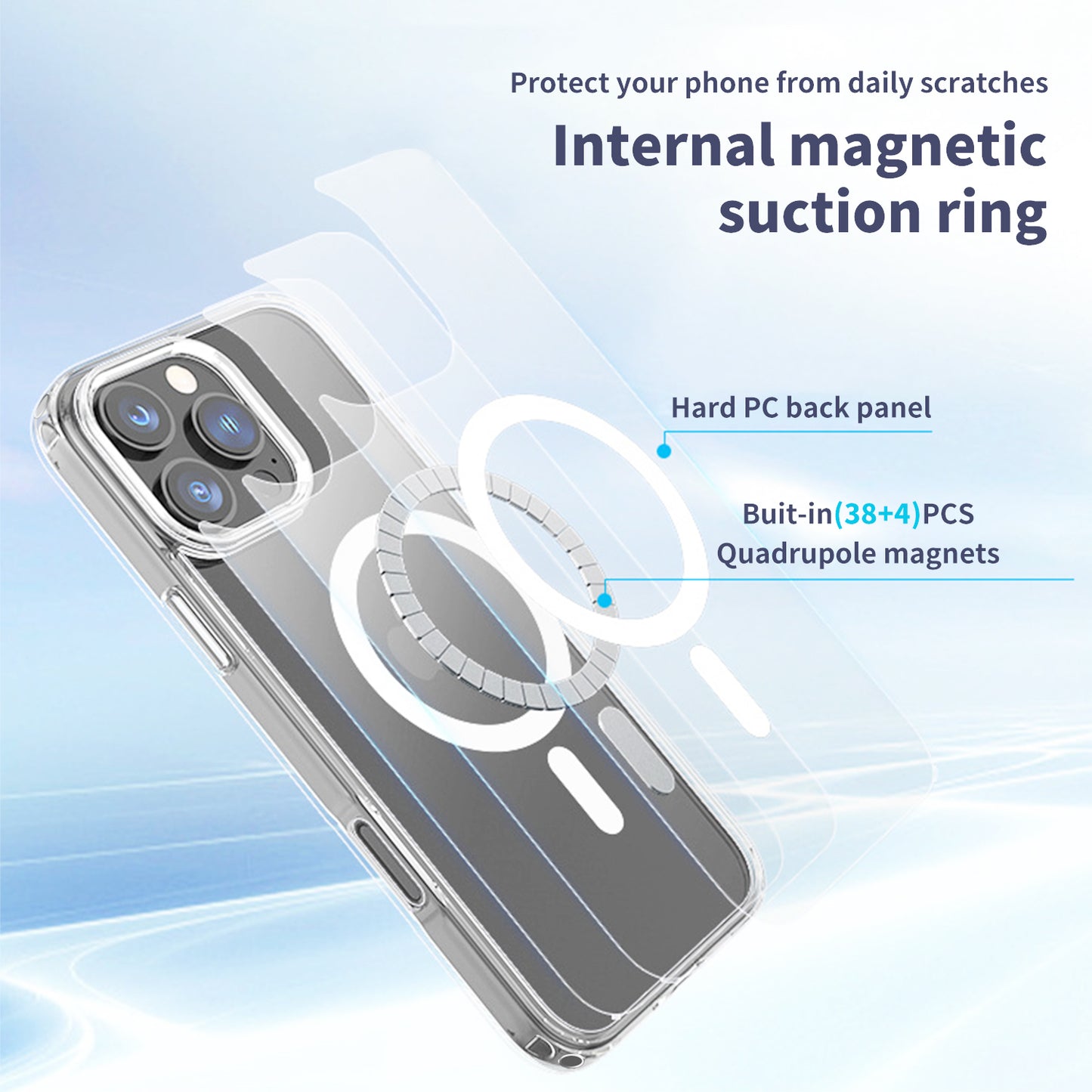 MagSafe Magnetic Clear Case for iPhone 16 Series | Strong Suction & Drop Protection