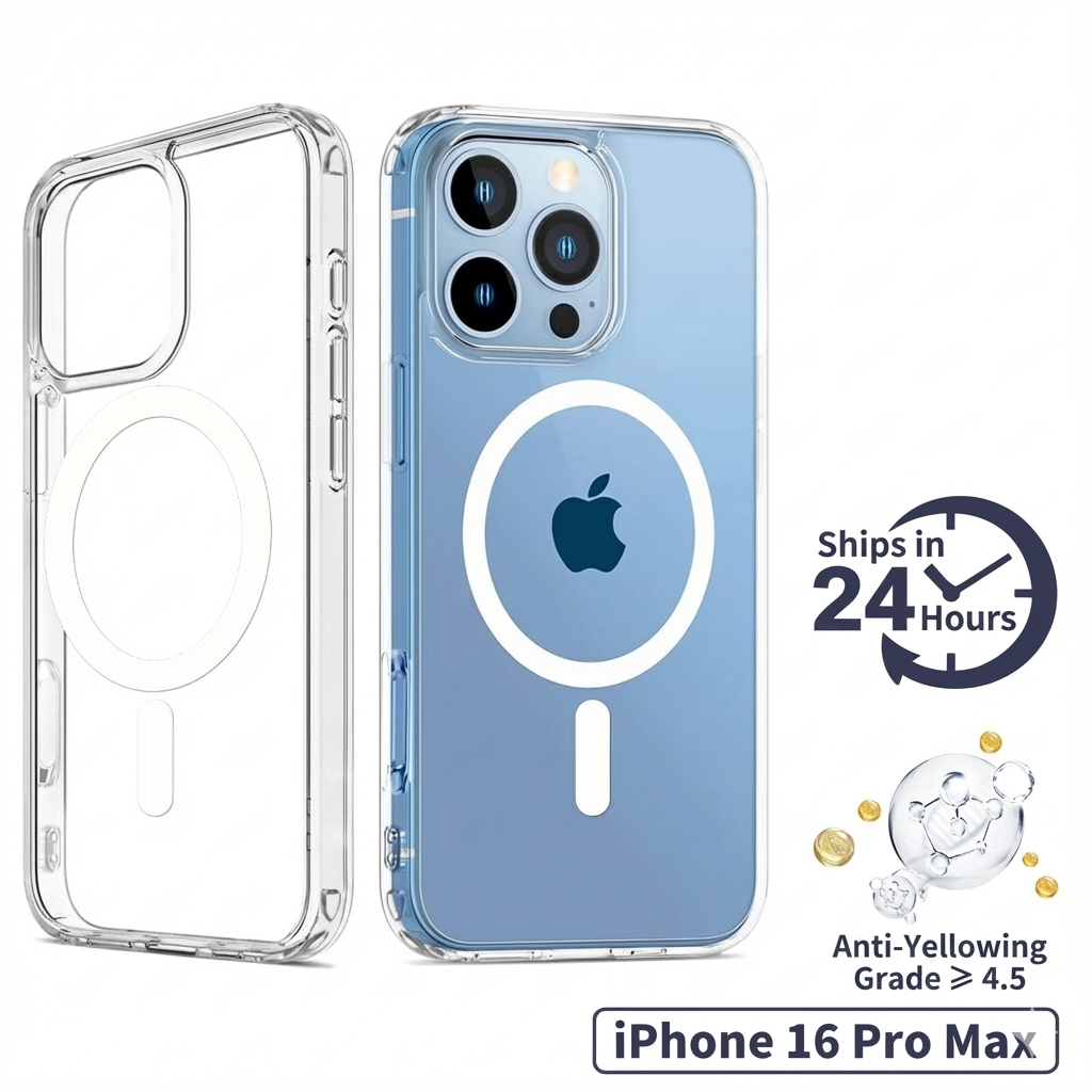 MagSafe Magnetic Clear Case for iPhone 16 Series | Strong Suction & Drop Protection