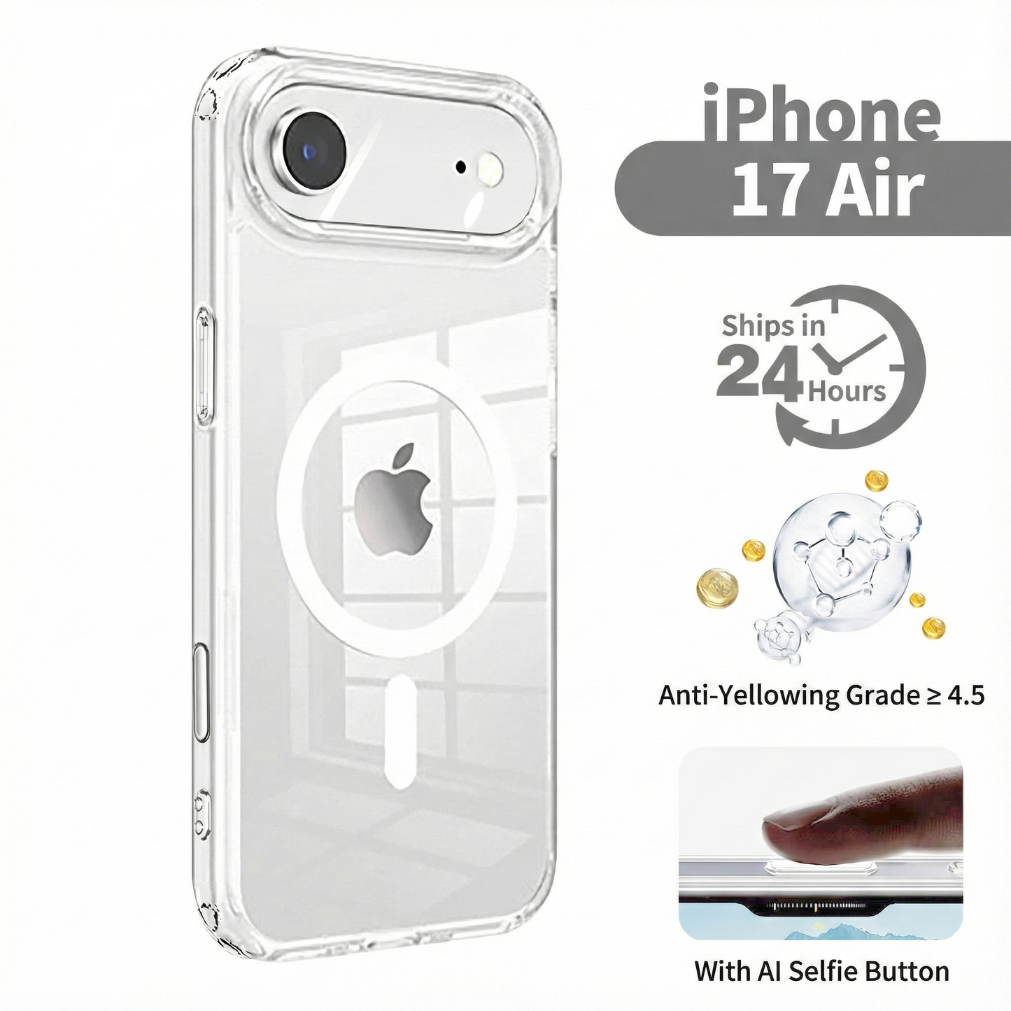 [NEW] iPhone 17 Series MagSafe Case | Magnetic Suction & Shockproof Cover