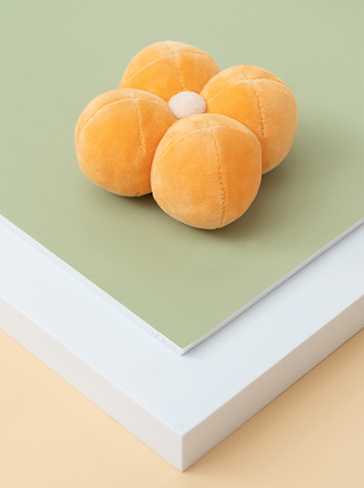 Front view of PEHOM Erysimum plush dog toy featuring a blooming flower design